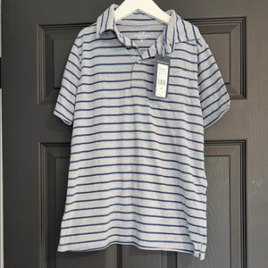 Vineyard Vines Blue and Gray Striped Polo Shirt